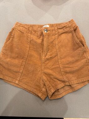 RVCA Women's Corduroy High-Rise Shorts in Rust